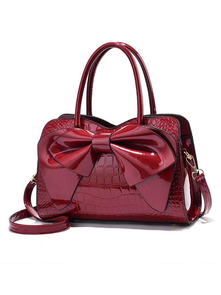 Borsa da donna Bowknot retrò solida