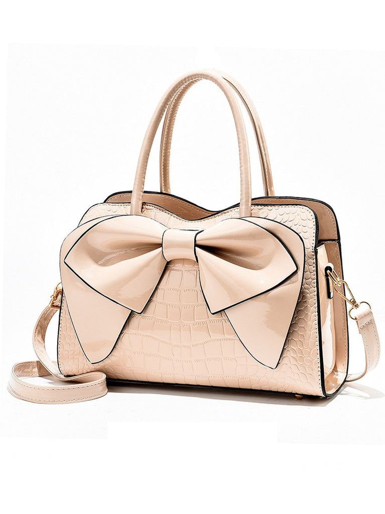 Borsa da donna Bowknot retrò solida