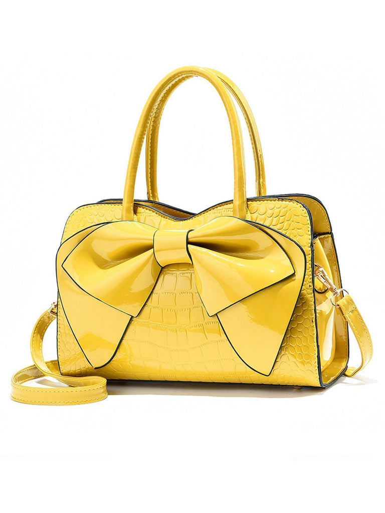 Borsa da donna Bowknot retrò solida