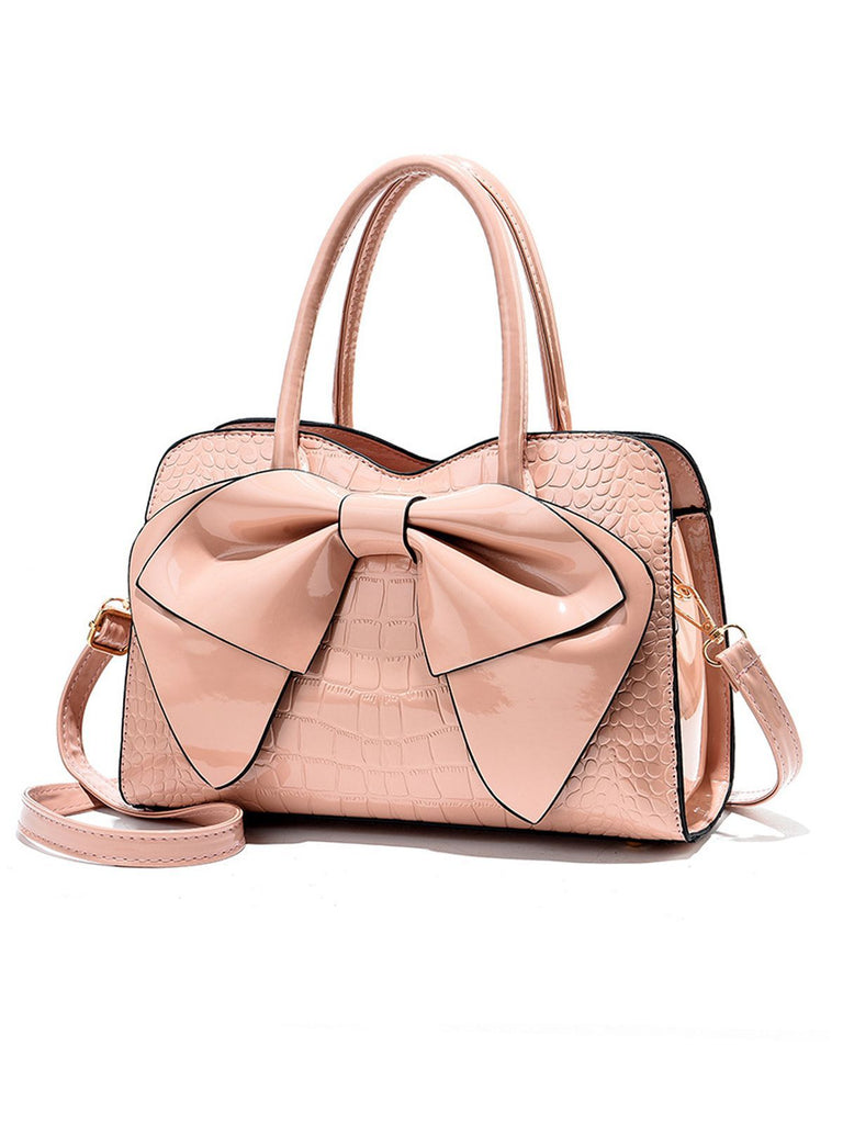 Borsa da donna Bowknot retrò solida