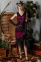 Vestito con paillettes flapper anni '20