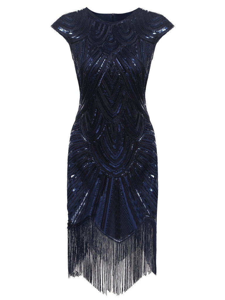 Vestito da flapper Gatsby con nappe anni '20