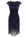 Vestito da flapper Gatsby con nappe anni '20