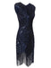 Vestito da flapper Gatsby con nappe anni '20