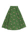 Top e gonna con camicetta a cavallo verde anni '50 2PCS