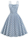 Vestito a pois con spalline sottili anni '50