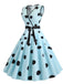 Vestito con fiocco a pois anni '50