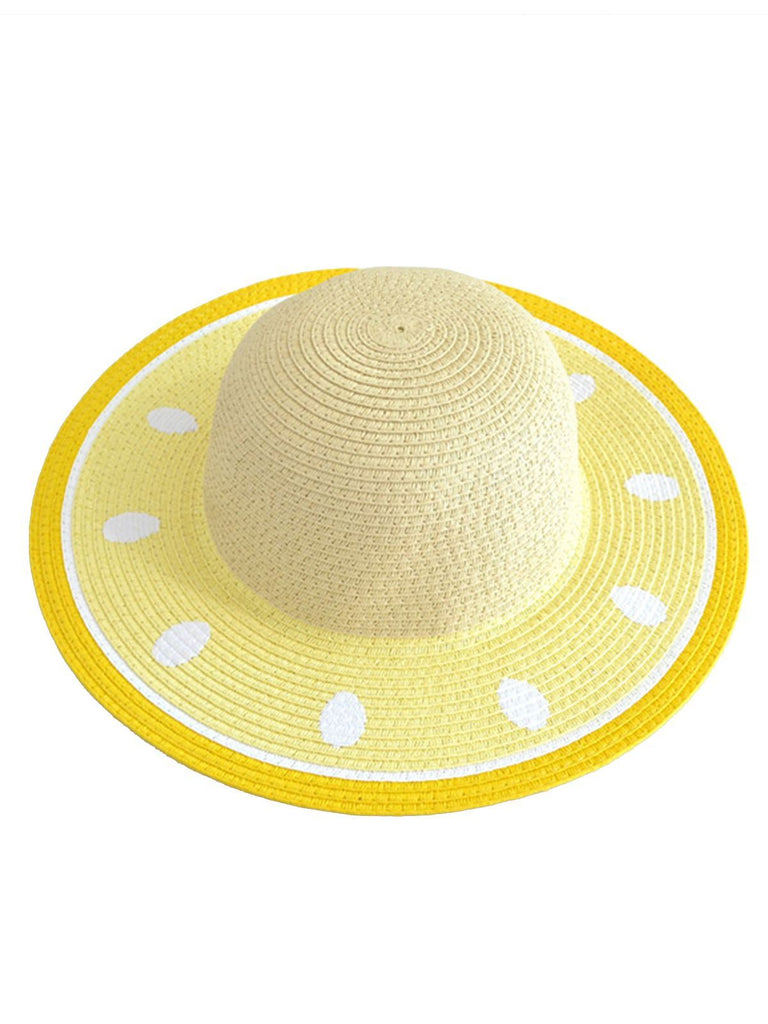 Cappello da sole giallo simile a un melone