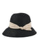 Cappello cloche in rafia con fascia beige