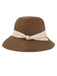 Cappello cloche in rafia con fascia beige