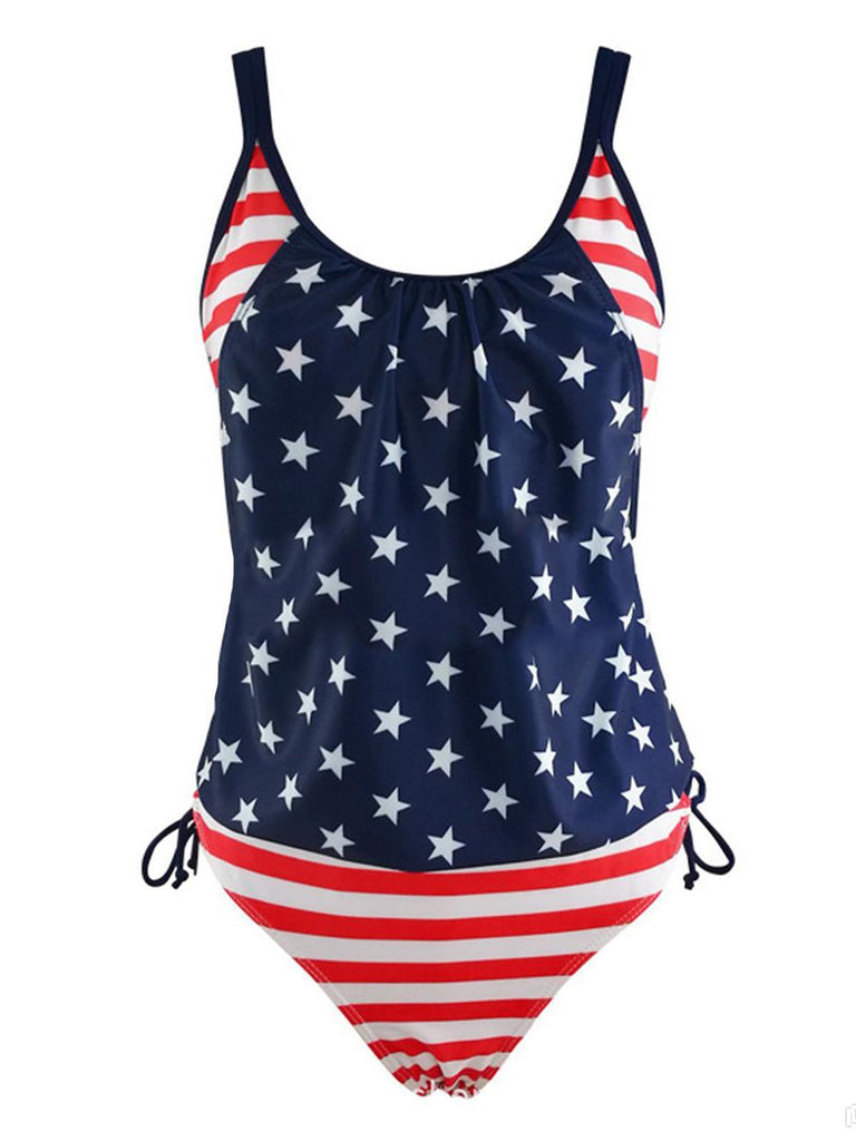 Cinturino con bandiera americana Tankini