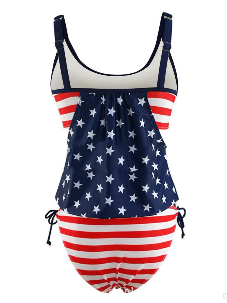 Cinturino con bandiera americana Tankini